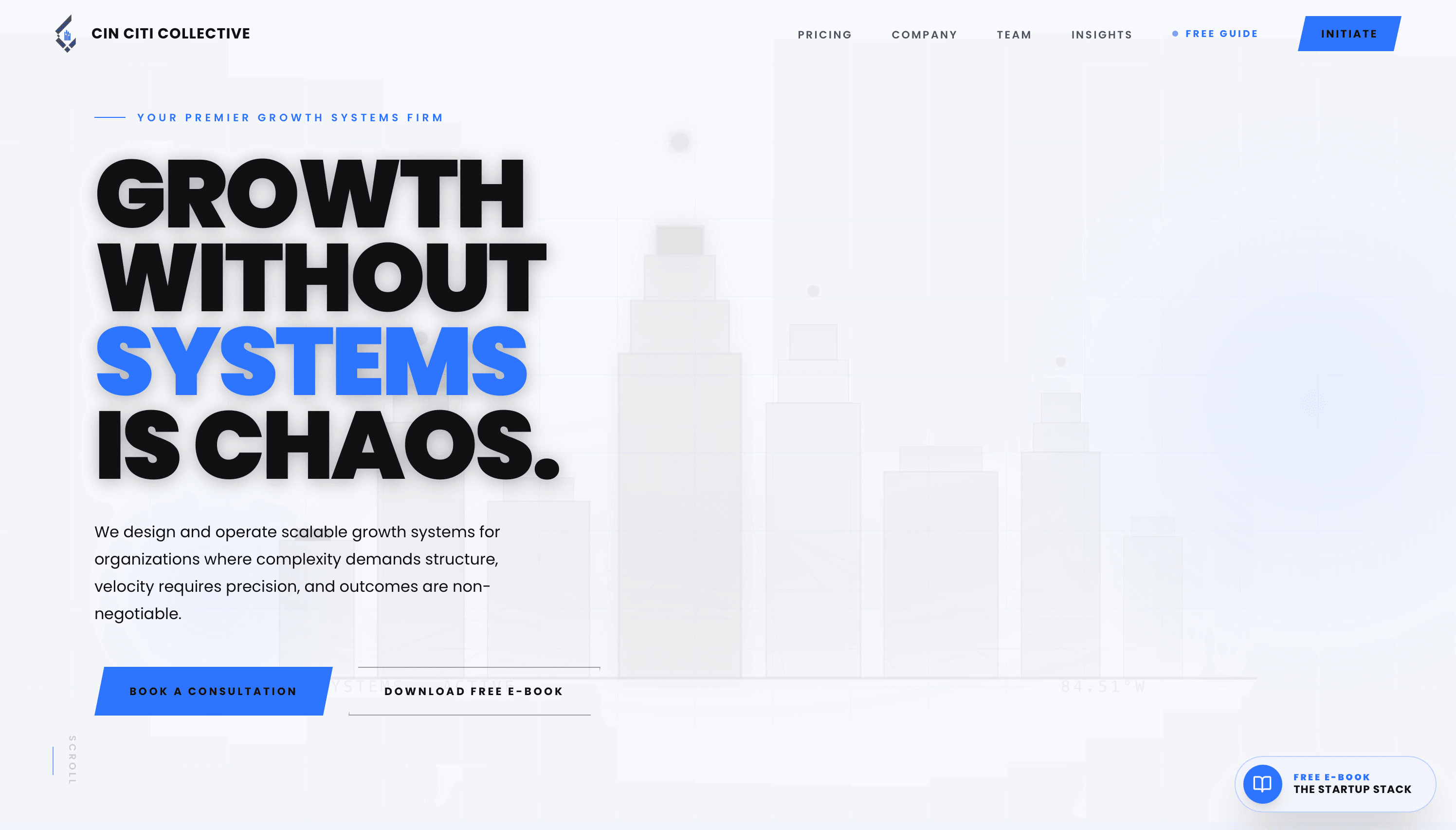 Cinciti website designed by FemStudio