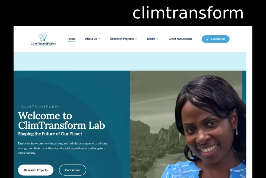 ClimTransform Lab website designed by FemStudio Houston